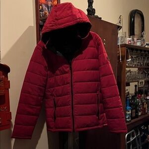 HFX Red & Black size XL Hooded Puffer Jacket